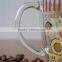 Coffee glass mug with decal drinking mug with handle