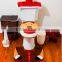 decorations xmas Christmas Santa Bathroom Toilet Seat Cover and Rug Set - Santa