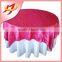 Embroidery and handmade polyester pintuck bead table overlay wholesale