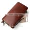 Hot ! 2015 luxury genuine leather wallet purse,zipper wallet purse for man