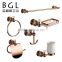 New design Brass and Crystal Gold finish Bathroom accessory 6pcs per set