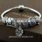 Heart shape silver charms Bracelet Infinity Bracelet S925 engraved Logo custom silver Jewelry Wholesale charms FB042