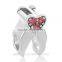 X355 Autonomic Design Free-Roaming Angel Wing Love Heart Charm Bead, Pave Zircon Custom Charm