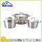 10pcs induction frypan saucepan casserole stainless steel pot non stick cookware