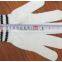 BSSAFETY Nylon knitted black and white stripes wrist household safety gloves, ganden work gloves