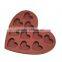Best selling heart shaped molde de silicone formas de chocolate