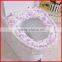 Pastoral Household Soft Polyester Lace Cloth Dust Washable Toilet Seat Cover U-shaped Toilet Mat