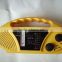 solar dynamo radio with LED torch and cell phone charger and thermometer