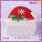 Hat desgin ceramic christmas decoration cookie box