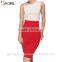 2017 Summer casual work style high waist sexy bag hip slim knee length pencil skirt for office women