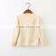 Fine-knit kids cardigan sweater in 100%cotton bunny pattern