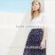 latest summer korea style ladies long pleated skirt design new pattern
