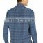 Hot Men's blue check cotton shirt MSRT0077