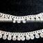 CZ silver tone PAYAL Anklets pair