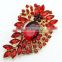 White korean style rhinstone peacock brooch high end custom peacock brooch for Valentines Gift