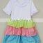 Latest Boutique Girls Clothing Sets Children Cotton Round Neck Clothes Kids Ruffle Sets For Girls