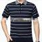 high quality business casual short sleeve stripe polo collar t shirts