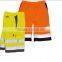 Yellow / Orange Colors Tape Waterproof Hi--Vis Short Pants