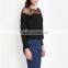 Two-color Long Sleeve T-shirt Skin Tight t Shirt With Net Design