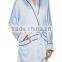 Custom Made 100% Polyester Hand Wash Sky-Blue Silk Night Gown for Women