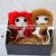 100% Real Genuine Mink Furs Keychain Pendant Bag Car Charm Tag Cute Mini Monkey Toy Doll Real Fur Monster Keychains