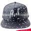 New hot wholesale embroidery snapback leather 5-panel cap and hat custom