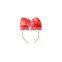 carnival party red bow headband