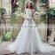 Glamorous Applique Beaded Sweetheart Sleeveless Lace-Up A Line Tulle Wedding Dresses SQS044