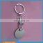 Promotional Metal Trolley Token Coin Keychain/metal coin holder keychain