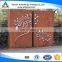 decorative laser cut screen space divider corten steel fence