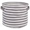 canvas round waterproof laundry basket bathroom fabric special storage bin grey stripe unbreakable laundry basket storage