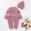 Knitted Baby Clothes Newborn Autumn Winter Baby Girl Romper Clothes With Hat Baby Jumpsuit