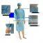 SS Isolation Gown Dental Gowns PPE Blue Gown Non Woven Disposable with cuff