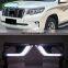 2PCS LED Car Daytime Running Light DRL Fog Lamp Assembly Cover Turn Signal For Toyota Land Cruiser Prado 2018 2019 2020