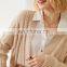 Women Twisted Cable Knit Wool Cashmere Thick Winter Cardigan Sweater