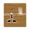 Type 86 Universal 5 pin Wall Socket With Switch And LED Light Thick Solid Wood Panel Sockets and Switches Electrical 16A