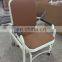 High quality medical Carbon steel spraying Accompanier's chair with wheel for hospital