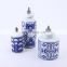 Hot Sell New Design Central Asian Style Green And Gold Ceramic Tea Canister Set
