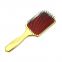 UV Electroplate Plastic Hair Brush Gold Hairbrush Massage Comb Anti-static Hair Scalp Paddle Brush
