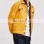Guys Slogan Print Flap Pocket Button Up Jacket
