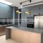 Single&Marble Grain Quartz Stone Gray Lacquer Kitchen Cupboard Modular Kitchen Cabinets
