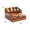 buffets restaurants tableware shelf sapele wood catering food bread display rack stand