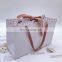 Italian Custom Hot Stamping  Paper Shopper Bag With Ribbon