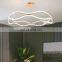 Modern Unique Luxury Wave Pendant Light Aluminum Gold Simple Ceiling LED Lighting Linear Chandelier