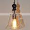 1 Light Vintage Hanging Big Bell Glass Shade Ceiling Lamp Pendent Fixture