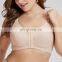 High impact Women's Front Closure Wireless Back Support Full Coverage Bra Sports bra