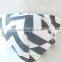 Black Cotton Chevron Cosmetics Bag Zig Zag Printing Makeup Pouch