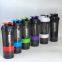 Color BPA FREE Energy Drink shaker cups portable water Sport Gym drinking protein shakers 700ml with Compartments With Filter