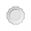 Silver Rimmed Ceramic Tableware Wedding Dessert Plate Nordic White Sun Flower Dinnerware Plates Sets