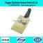 High Quality Rectangle Name ID Address Tags Black Leather Strap